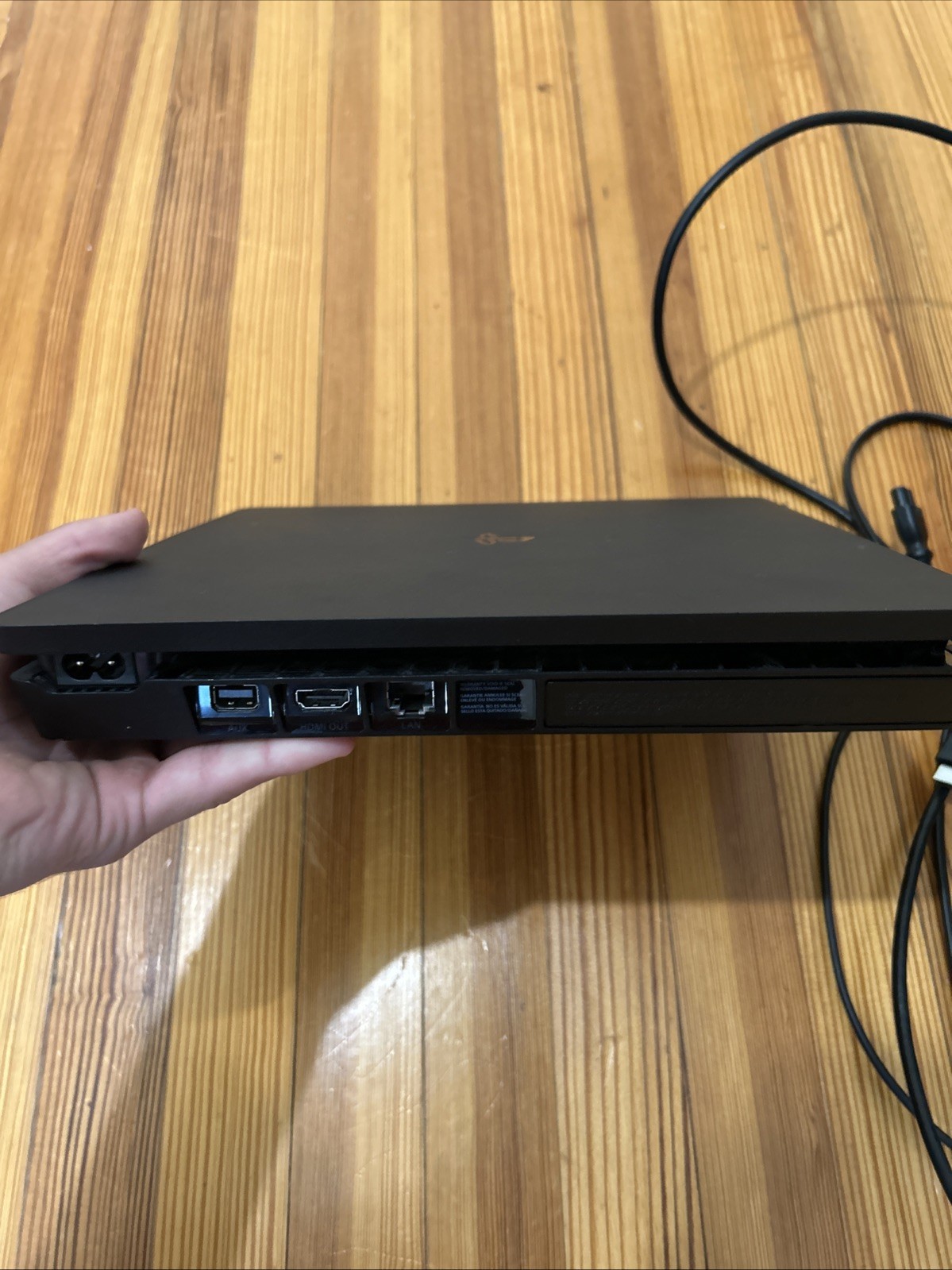 PS4 Slim Black Console Pre-owned Includes Power Cord And HDMI Cord