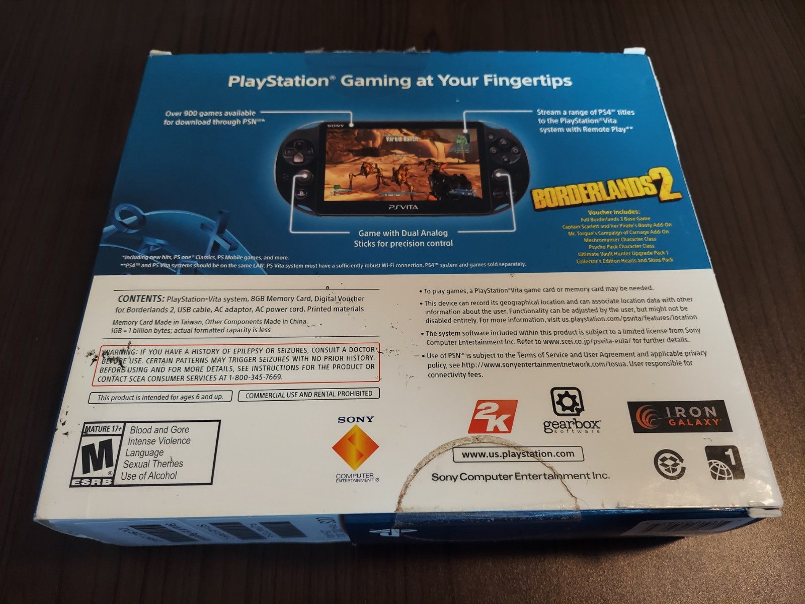 Borderlands 2 PS Vita Console Bundle (Used/Tested- Fair Condition) (Incomplete)