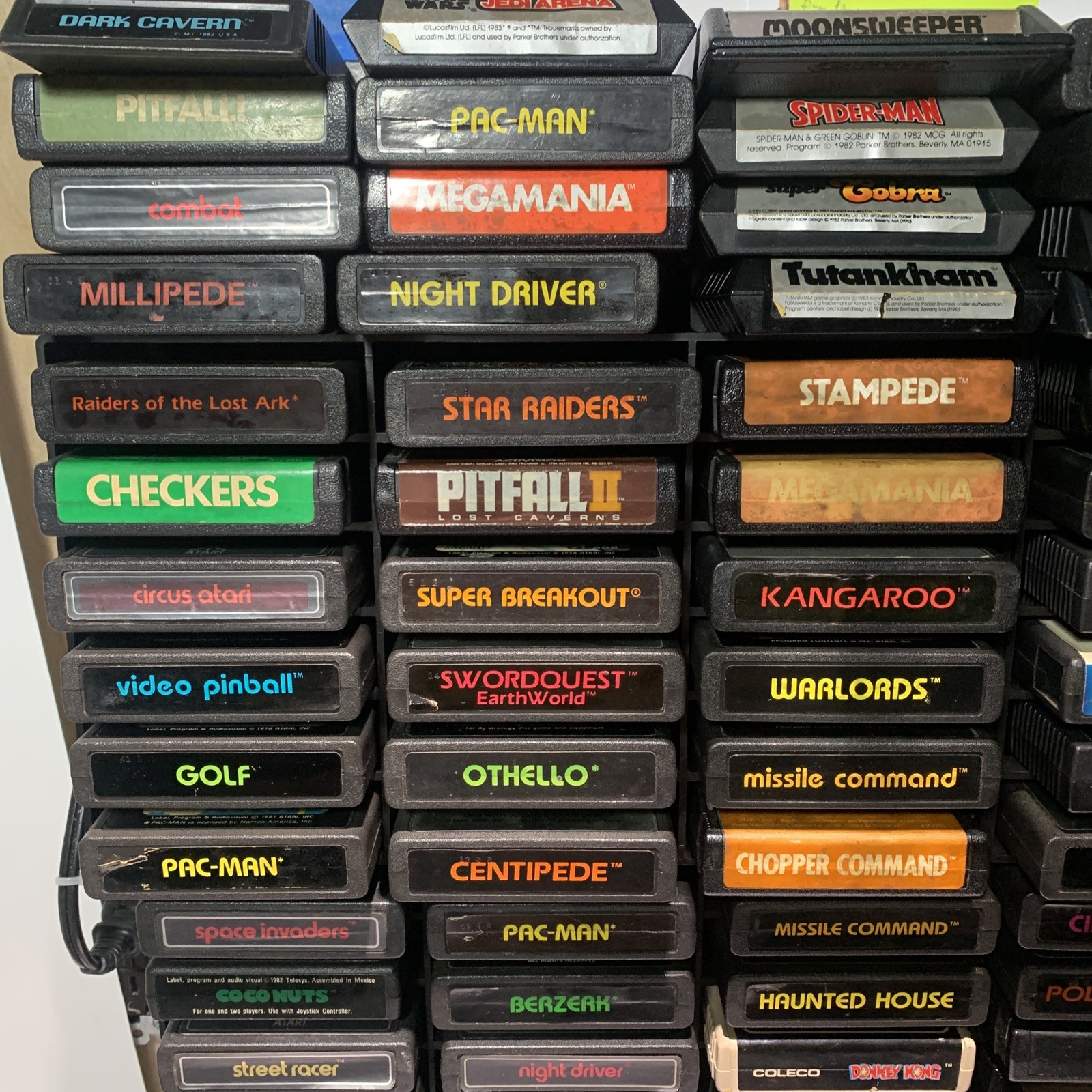 Atari 2600 (JR & 4switch MASSIVE Lot Controllers, Paddles, 130 Games Semi-TESTED