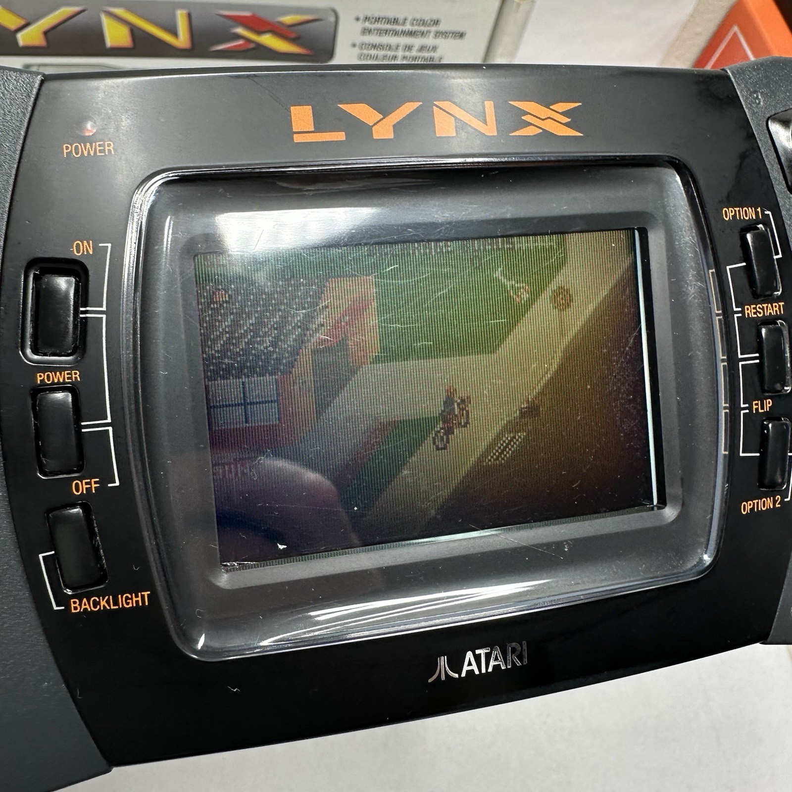 Atari Lynx Gaming System with Original Box Tested and Games Power Cord READ