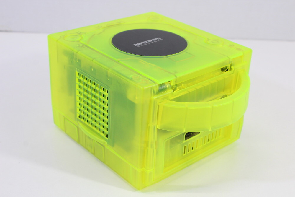 Nintendo Gamecube Clear Transparent Yellow Console & AC AV NTSC-U/C DOL-001 LED