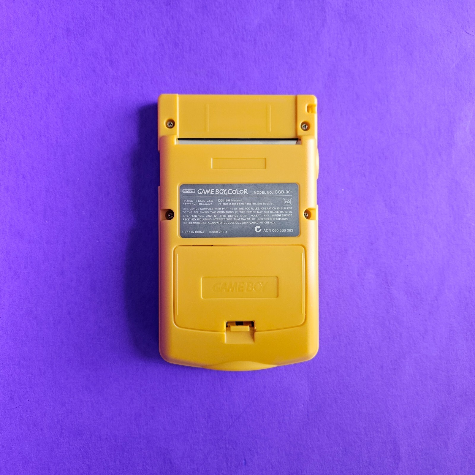 Nintendo Game Boy Color Dandelion Yellow 👾 CGB-001 GBC RESTORED NEW BODY