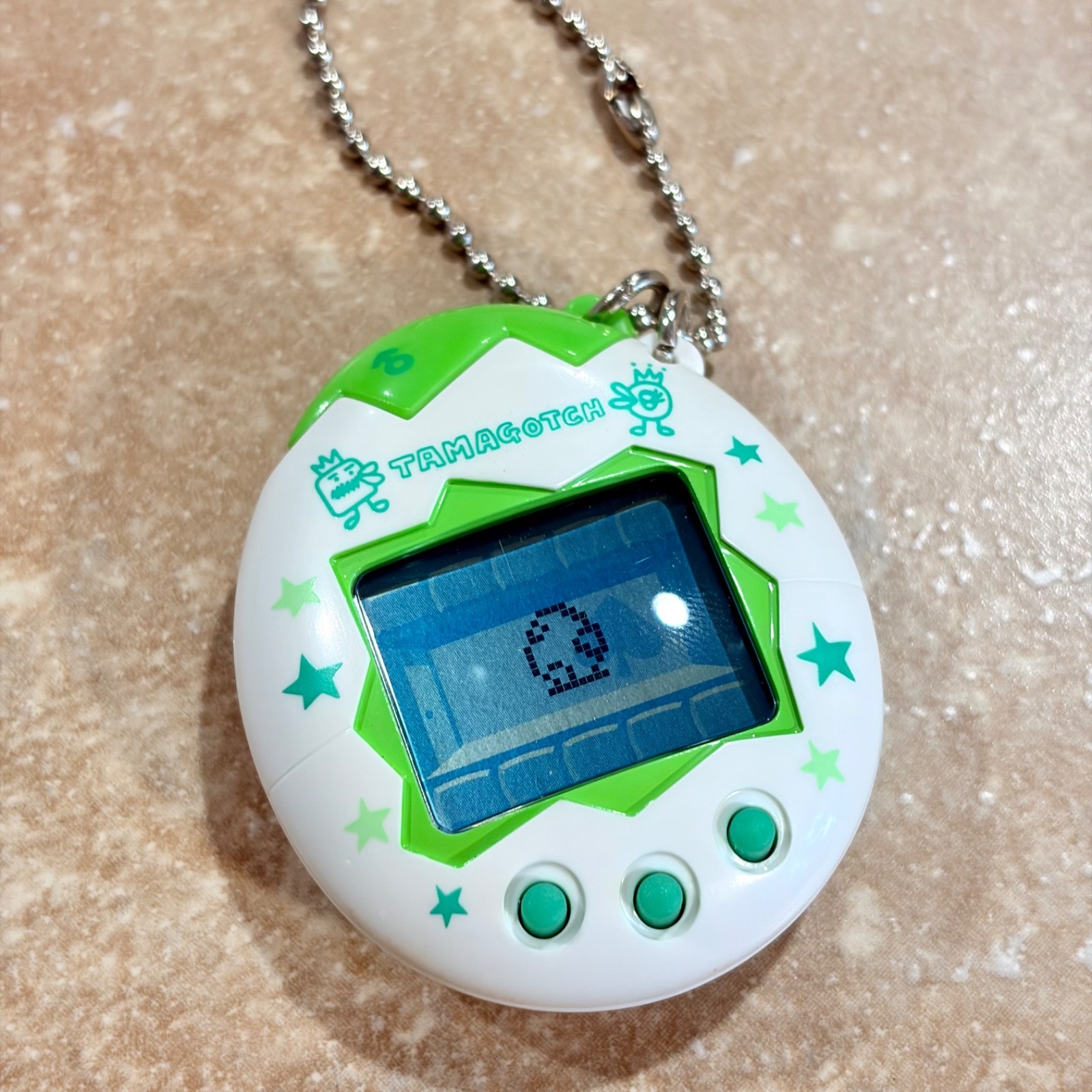 Bandai Tamagotchi (Otchi) 1997 White & Green Digital Pet Japan TESTED Rare