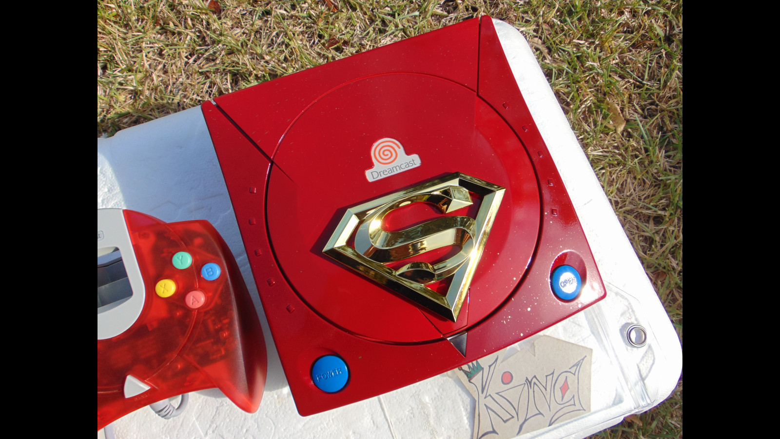 💙 SEGA Dreamcast HKT 3020 Home Console 🌟 red edition 💙 ✨ ❤️✨ ❤️ red leds