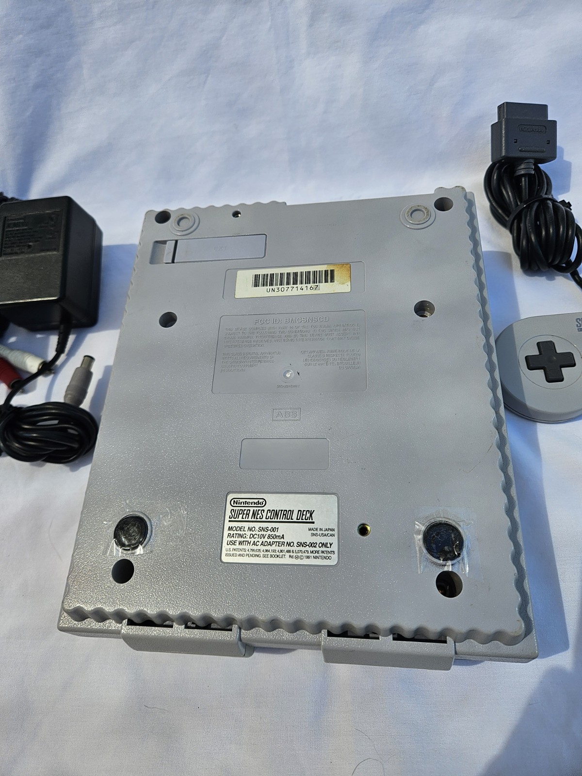 Super Nintendo SNES Console System Bundle w/OEM Controller Cables Game WORKING