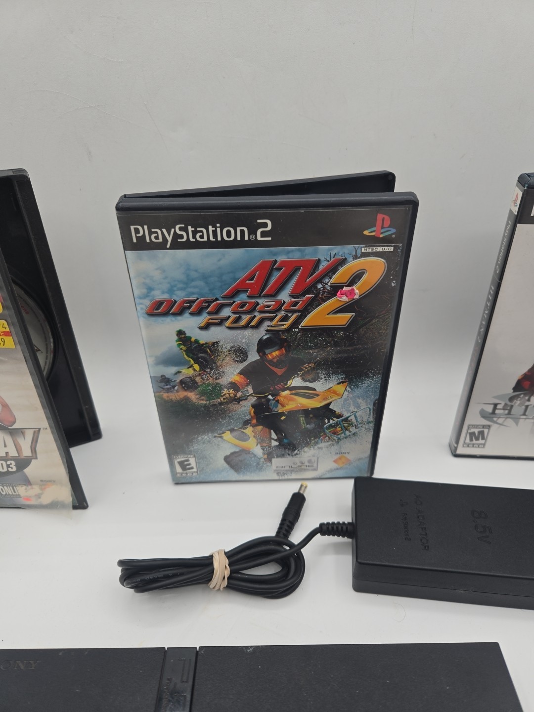 Sony PlayStation 2 PS2 Slim OEM Bundle + 3 Games Controller Memory Card