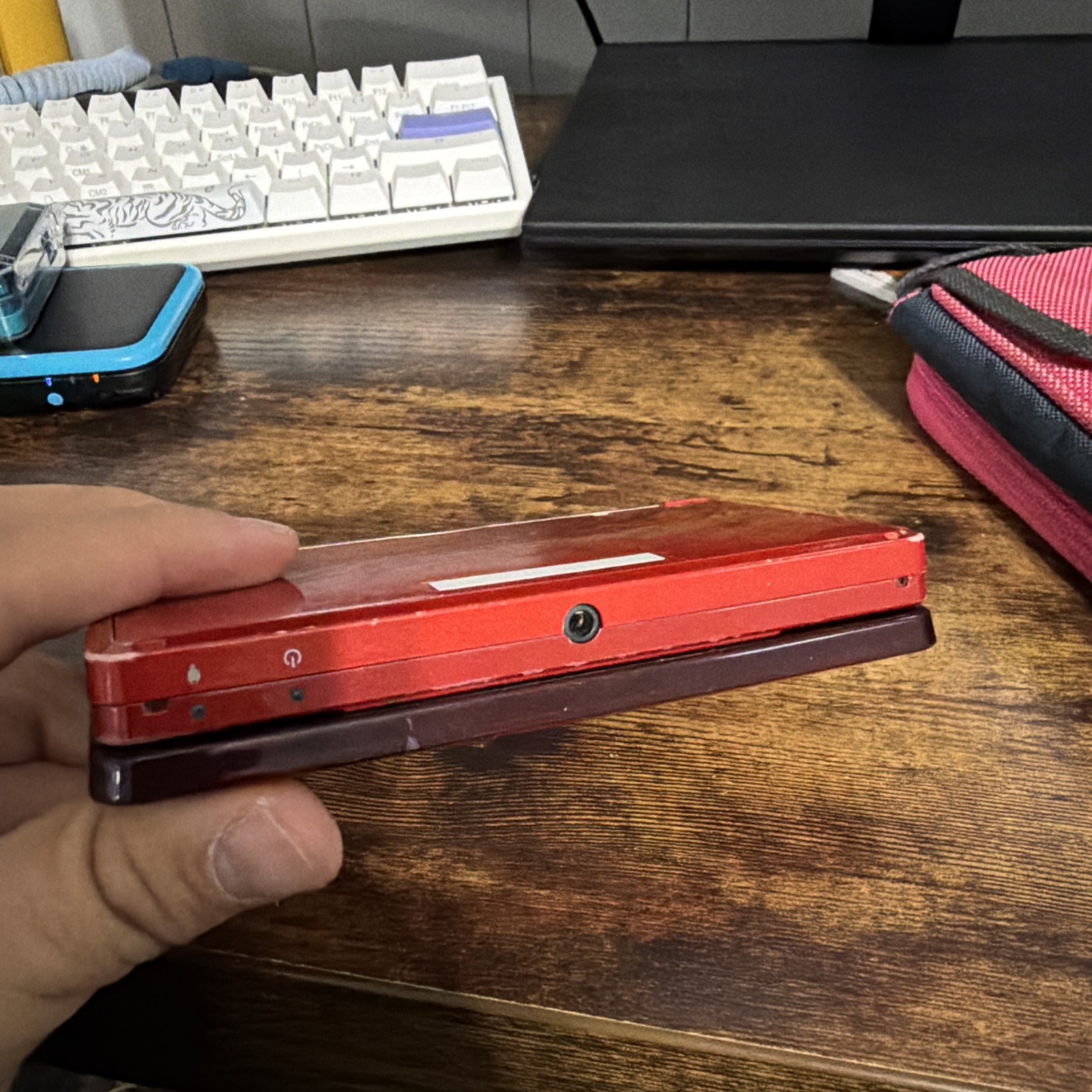 Nintendo 3DS Red Handheld Console with Case