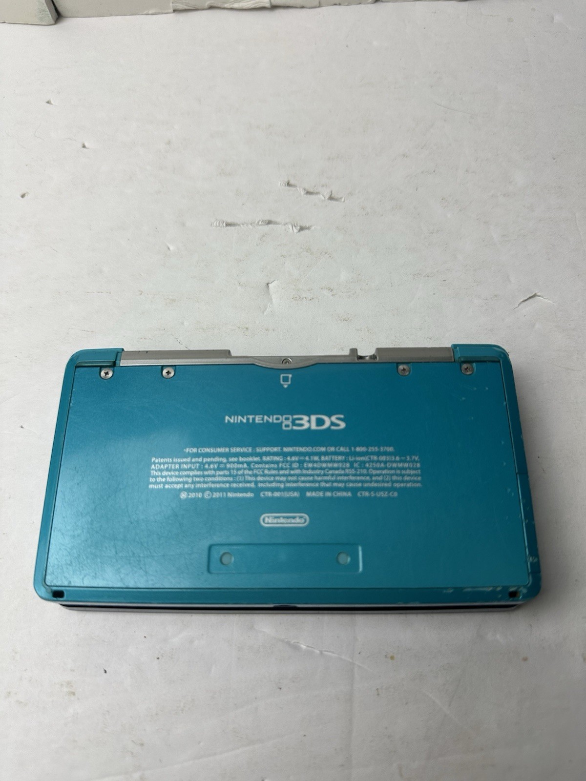 Nintendo 3DS Handheld Console – Aqua Blue (Teal) BUNDLE Cosmetic Wear Read