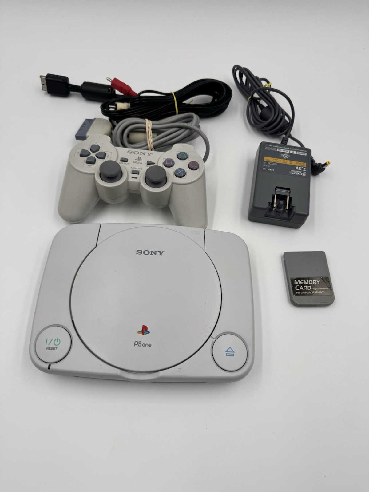 Sony PS One PS1 Slim White Console PS1 Tested