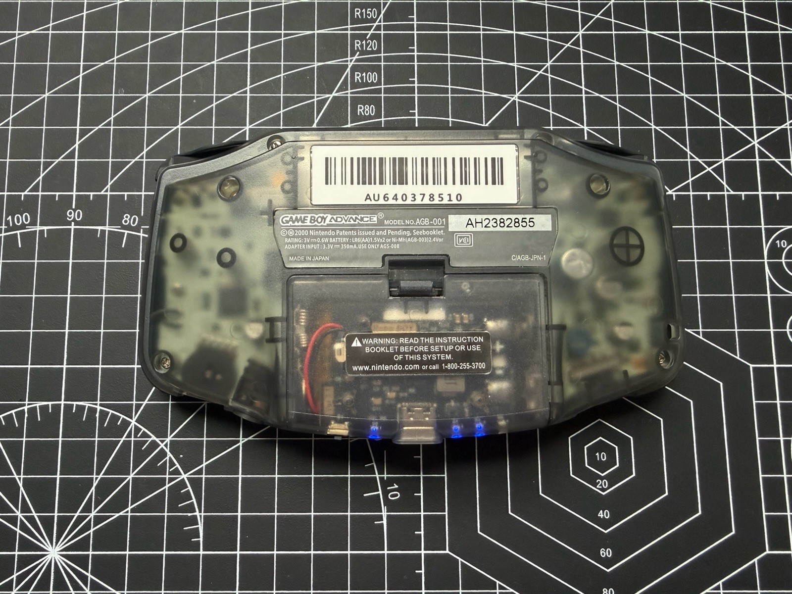 Gameboy Advance GBA FP Backlit M2 3.0» IPS W/ Rechargeable Battery USBC – Smoky
