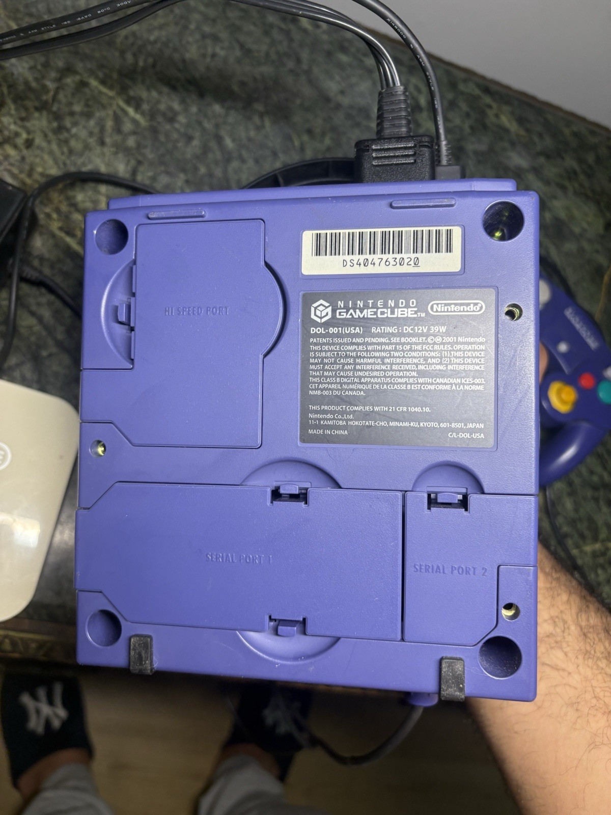 Nintendo GameCube Indigo Console Bundle OEM Controller Cords Tested Working