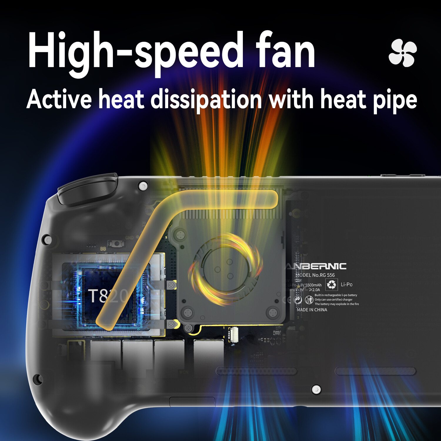 RG556 5.5 inch Handheld Game Console nisoc T820 Android13 5500mAh Gifts