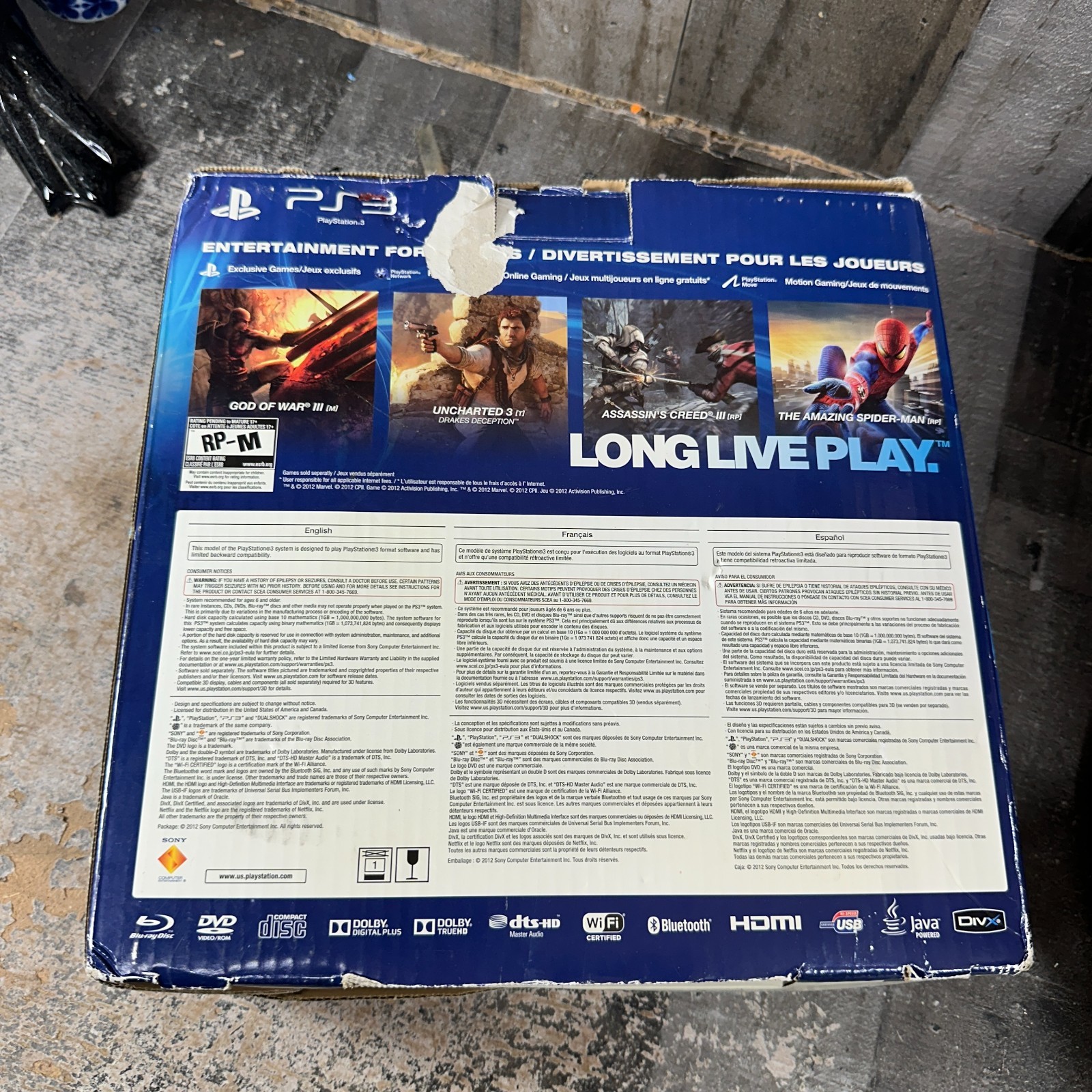 Sony PlayStation 3 Super Slim CECH-4001B Gaming Console – Black