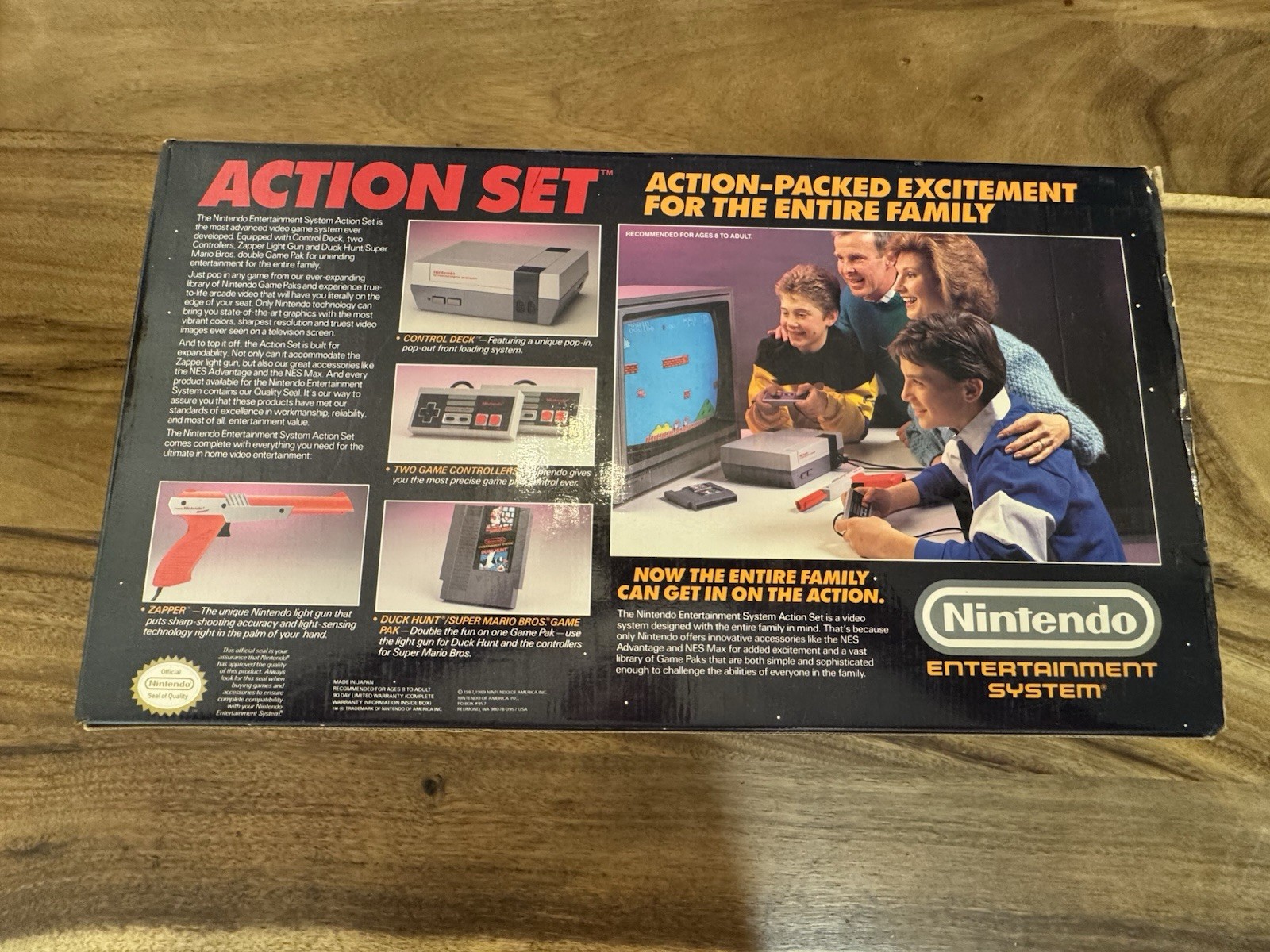 Nintendo NES Action Set System Near Complete In Box CIB Tested With Super Mario