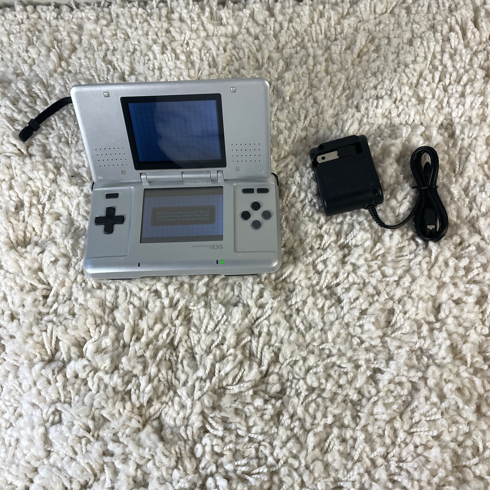 Nintendo DS Original NTR-001 Titanium Silver Handheld Console System Tested