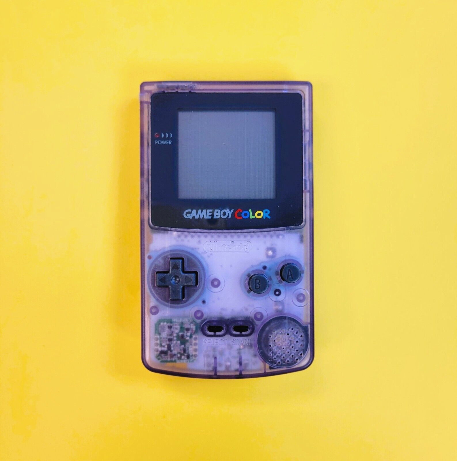 Nintendo Game Boy Color Clear Atomic Purple 👾 CGB-001 GBC RESTORED NEW BODY