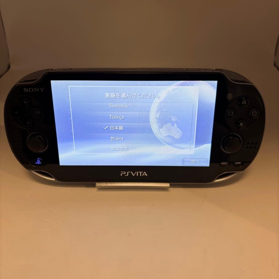 Sony PS Vita PCH-1100 Crystal Black OLED 3G Wi-Fi Handheld Console Japan