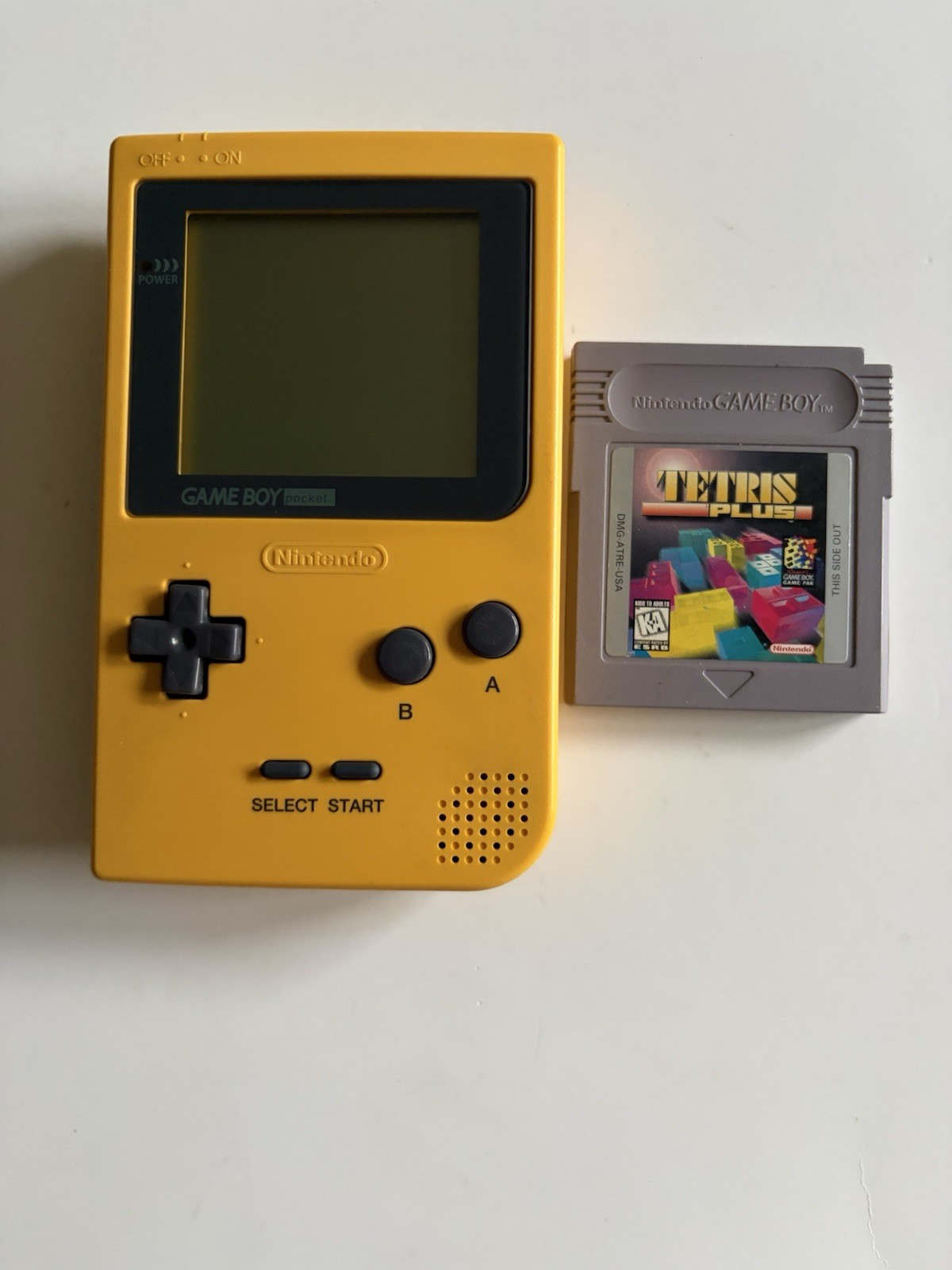 PROFESSIONALLY RESTORED OEM Game Boy Pocket Console (Yellow) & Tetris Plus!