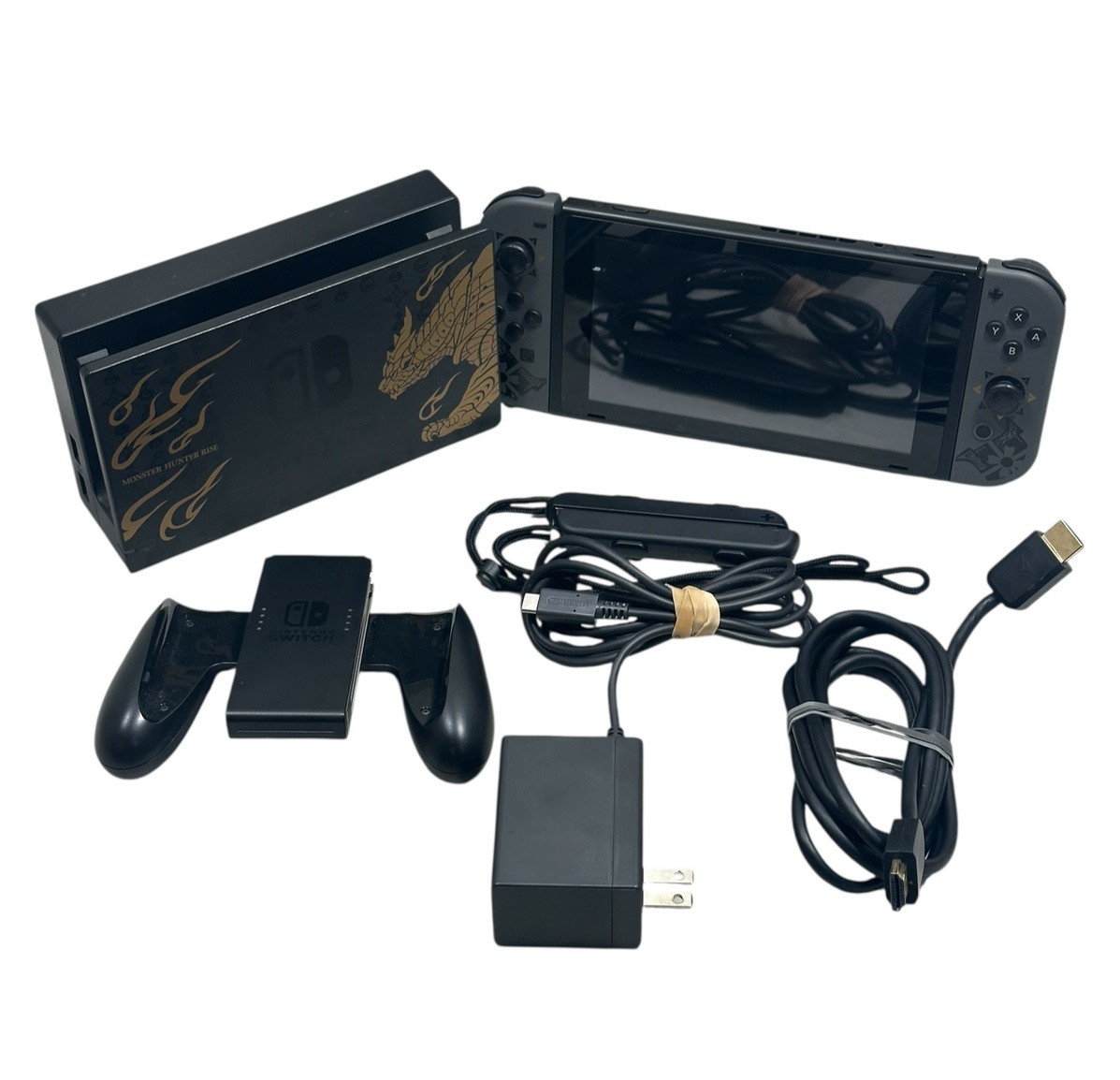 Nintendo Switch HAC-001 Monster Hunter Rise Console System Bundle Tested & Reset
