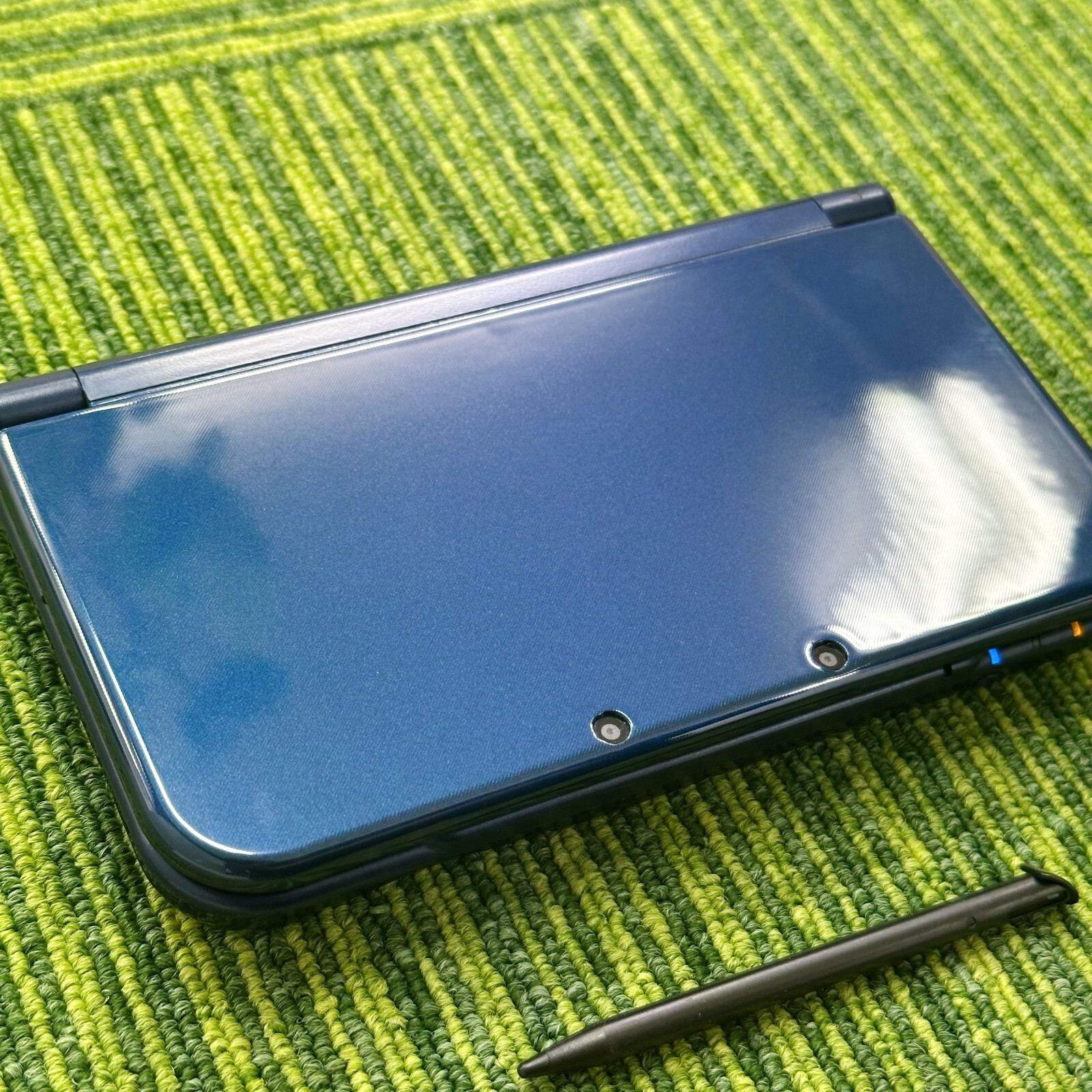 New Nintendo 3DS XL LL Metallic Blue Console Stylus Working Tested Japanese ver