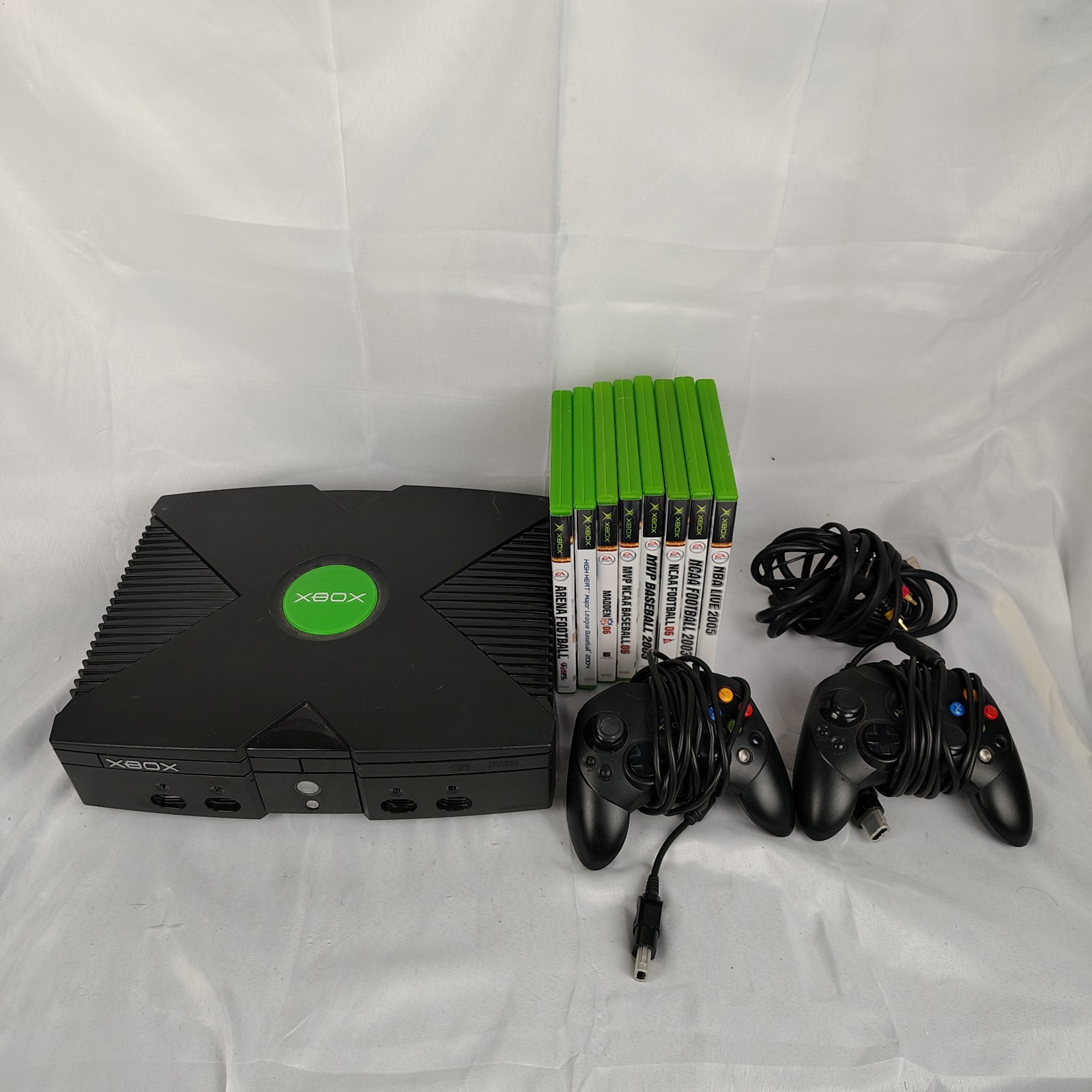 Original Xbox Console Sports Bundle Controllers Games Chords