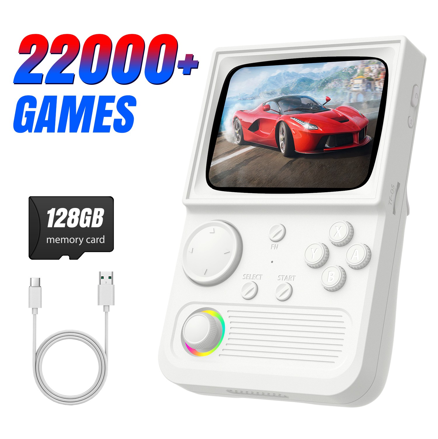 Retro TV Handheld Game Console 3.5» IPS Screen 22000