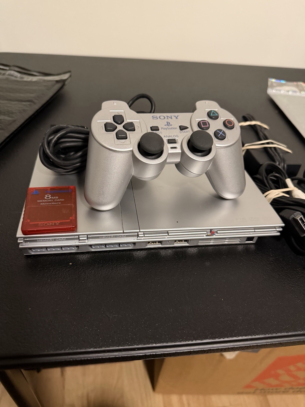 Sony PlayStation 2 PS2 Slim Silver Console Complete. Tested Working