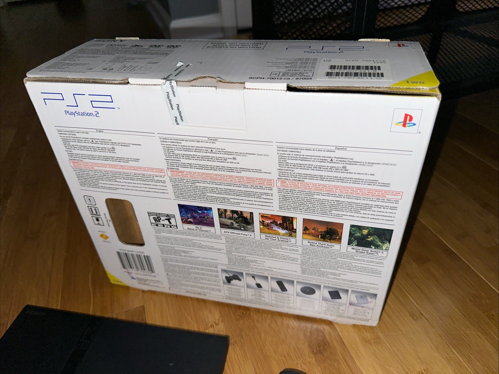 Sony PlayStation 2 PS2 Slim Console Charcoal Black SCPH-70012 Tested No Manual