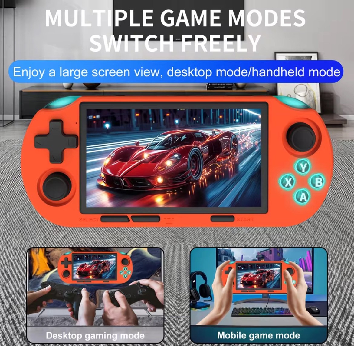 GAMINJA Handheld Console ANS16 4.5-inch IPS Screen RGB Backlight Pre-loaded with