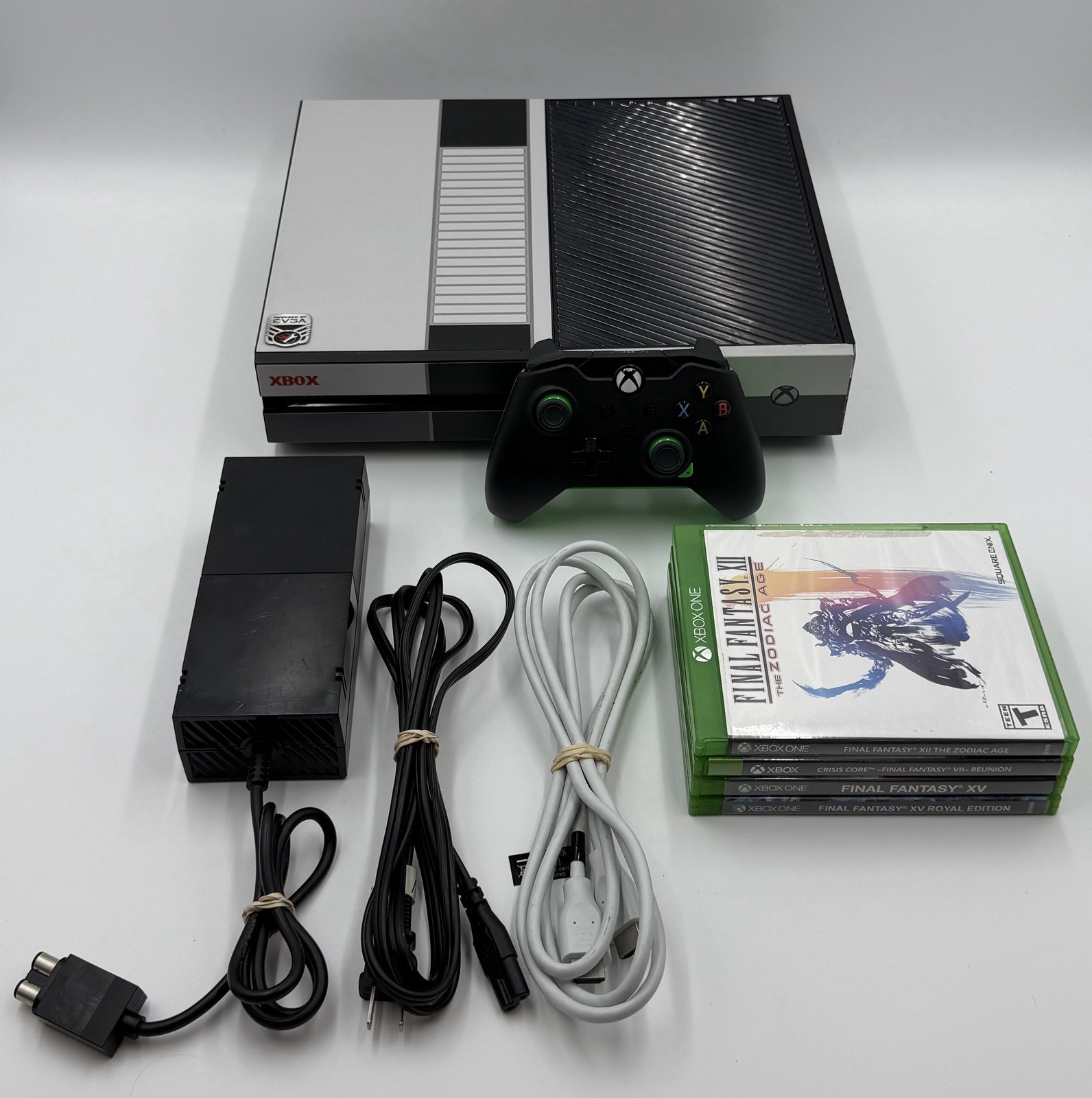 Xbox One Console Custom Skin Bundle 4 Games Wired Controller Tested