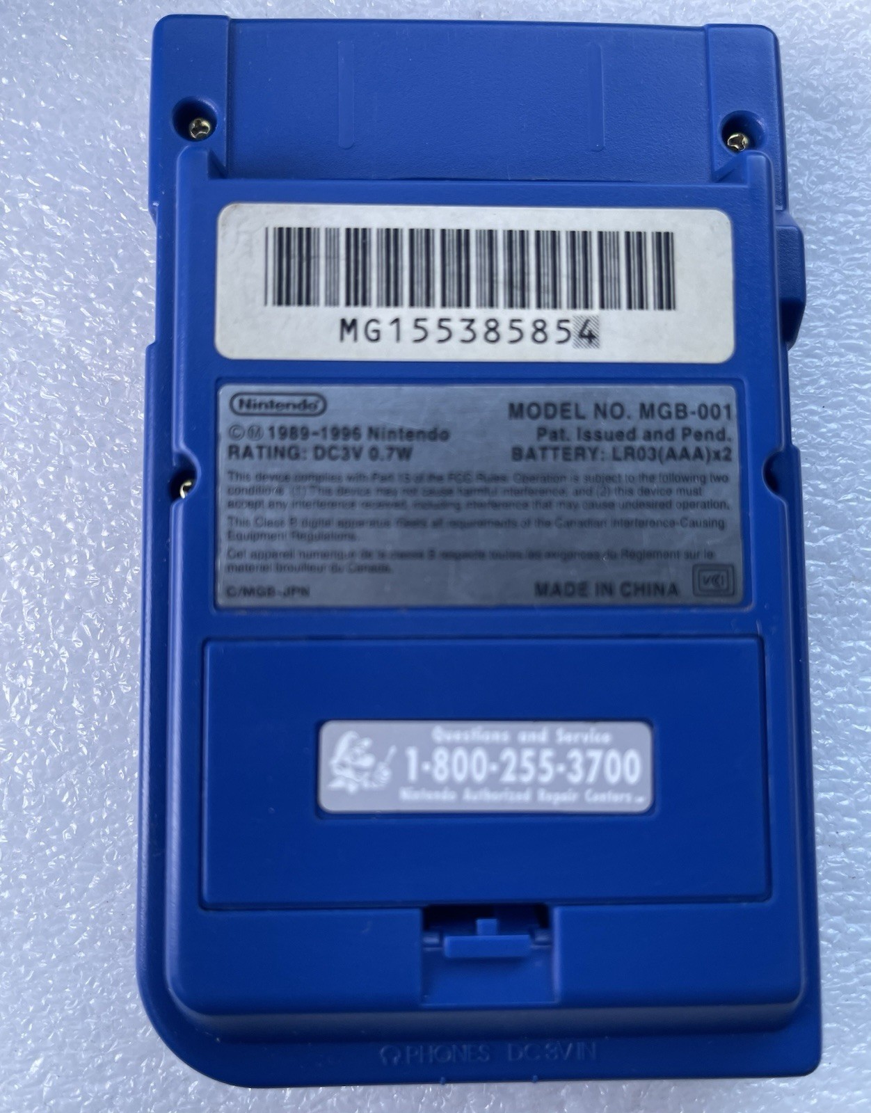 Nintendo Game Boy Pocket Blue Handheld Console MGB-001 Tetris & accessories