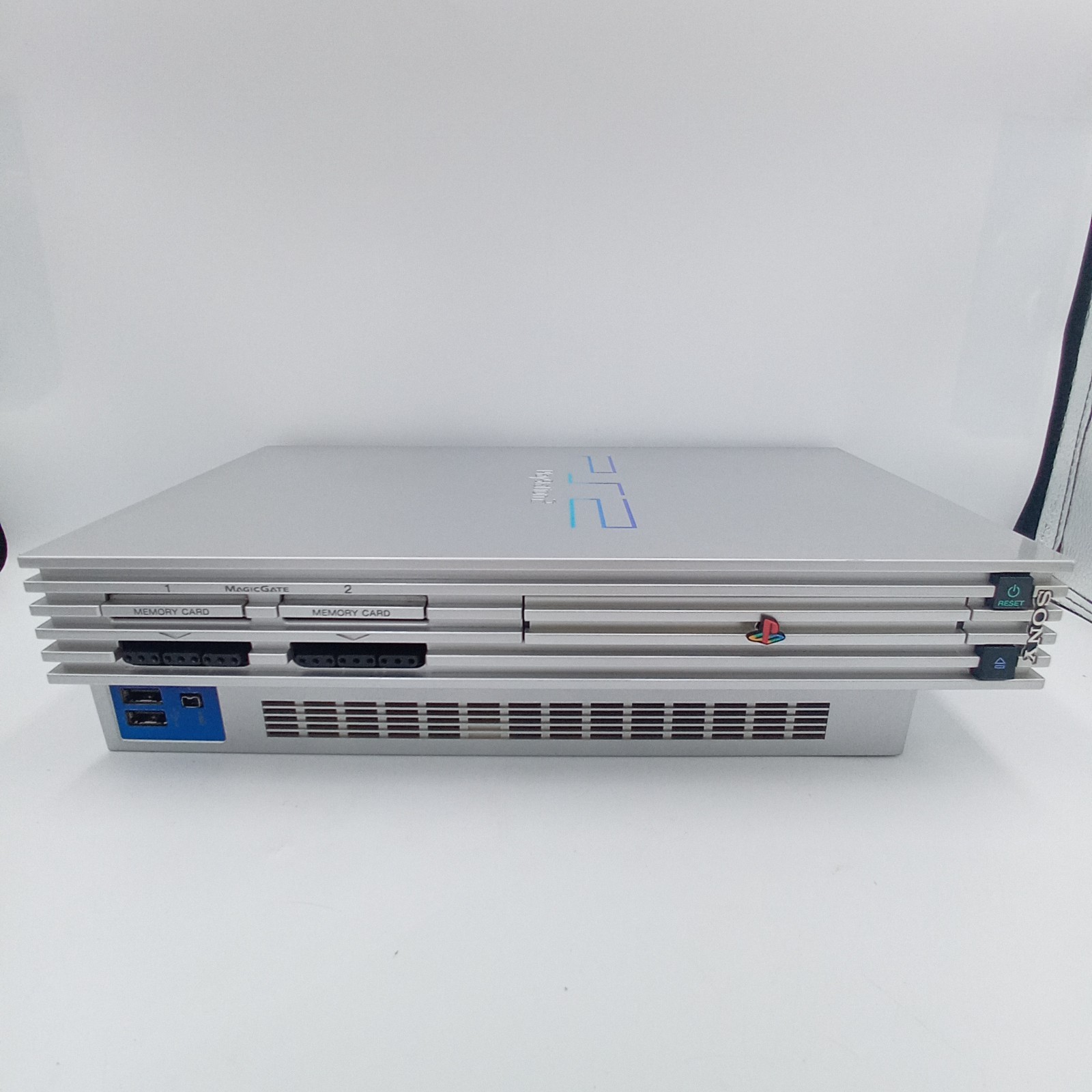 PS2 PlayStation 2 Console Satin Silver SCPH-39000 With Game Japanese Tested