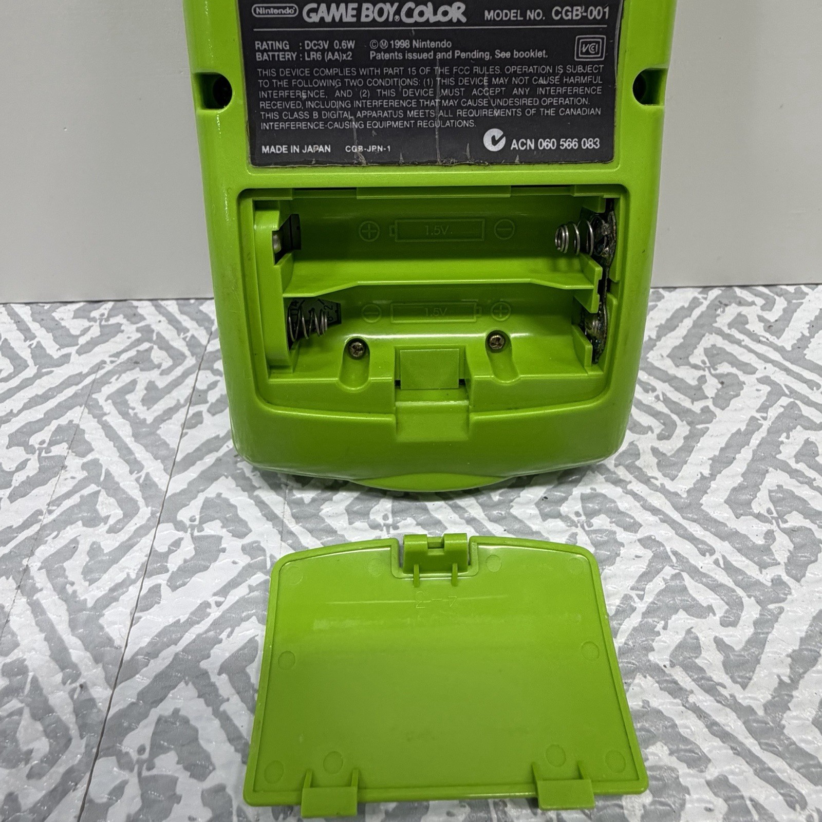 Nintendo Game Boy Color CGB-001 Kiwi Green System Handheld Console Tested/works