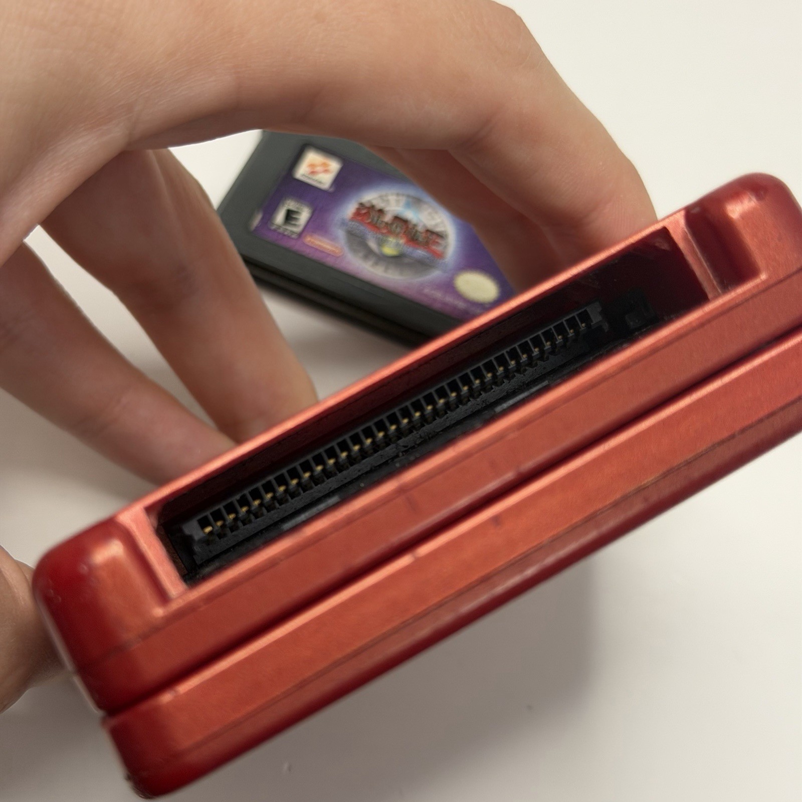 Nintendo Game Boy Advance SP Handheld Video Game Console Flame Red With Yu-gi-oh