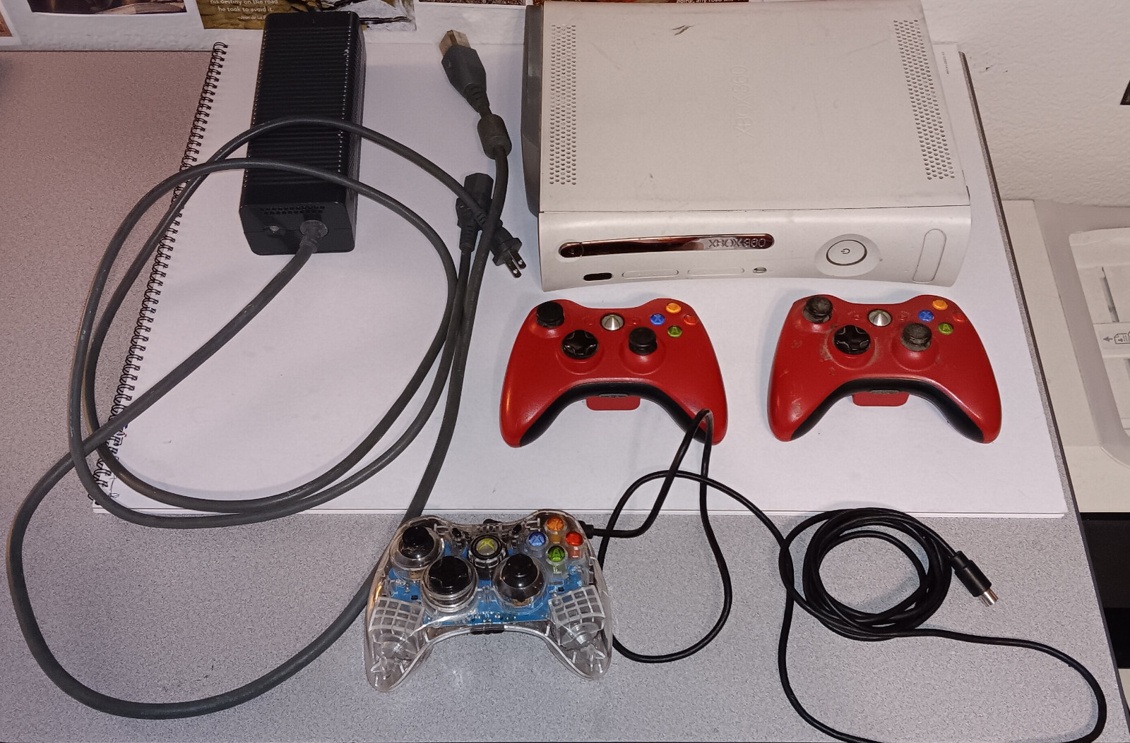 Xbox 360 Core Console White Bundle Microsoft- In Box, Disk Drive Issue, Tested