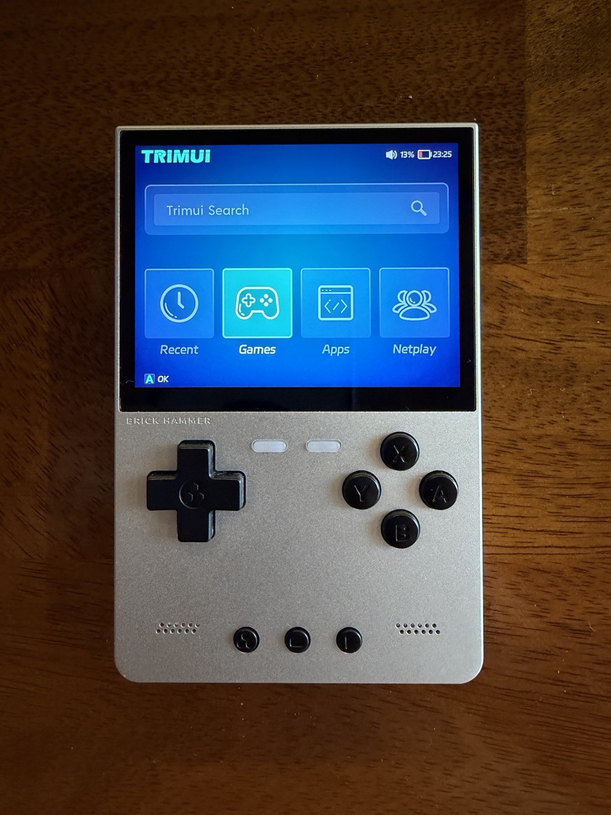 Trimui Brick Hammer Silver Handheld Retro Gaming Console (No SD Card)