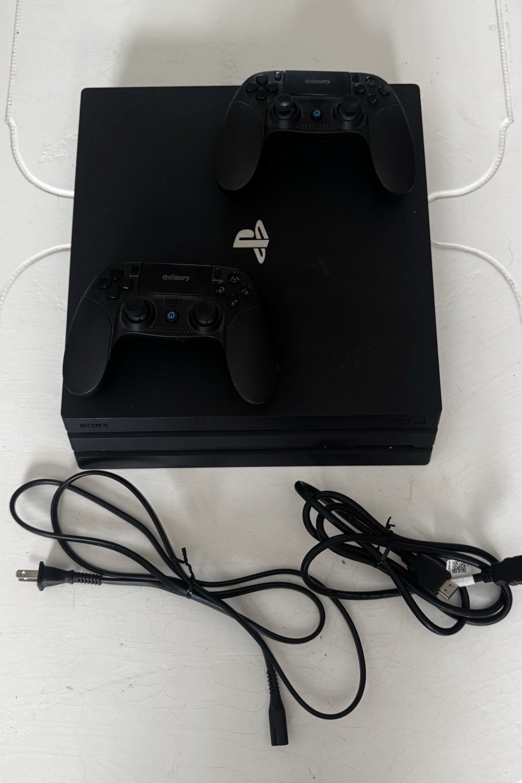 Sony PlayStation 4 Pro 1TB Console Bundle w/ 2 Controllers, Cables & Elden Ring