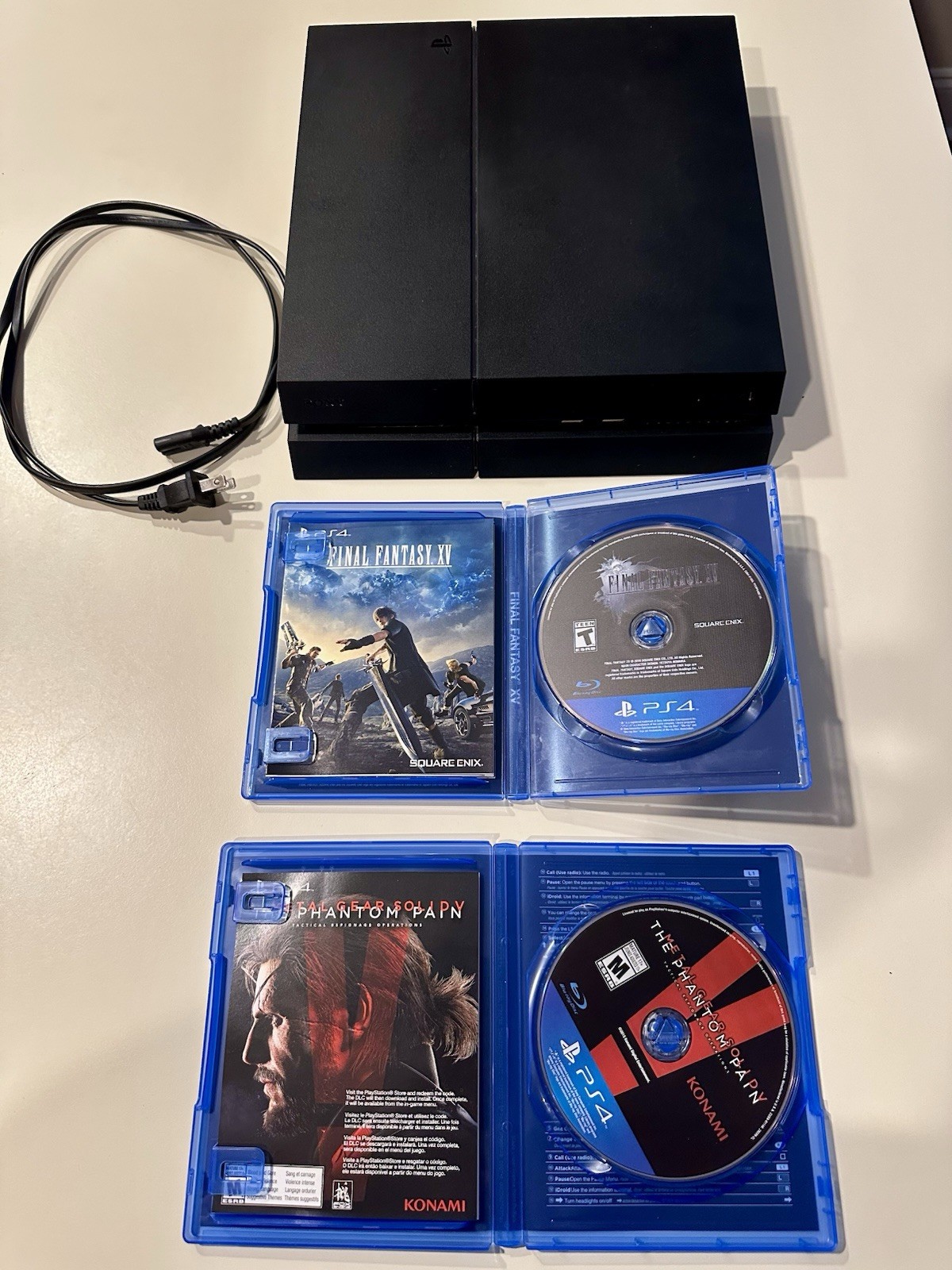 Sony Playstation 4 PS4 Console 500GB CUH-1215A & Final Fantasy Metal Gear Tested