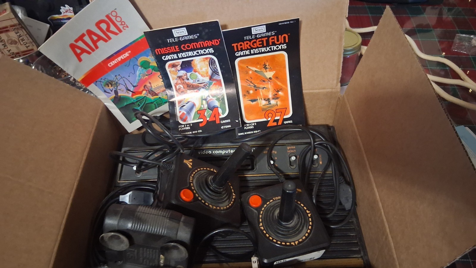 Atari 2600 With 3 Controllers And 9 Games Works Great Games Are In Photo