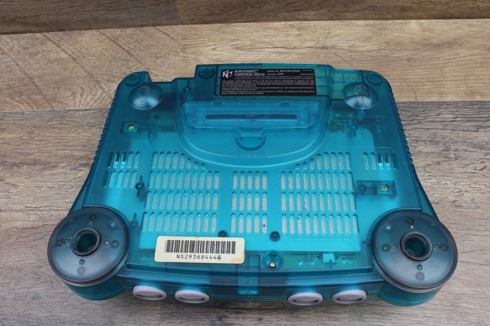Nintendo 64 N64 Ice Blue Funtastic Console System Tested Works Great Nice !!