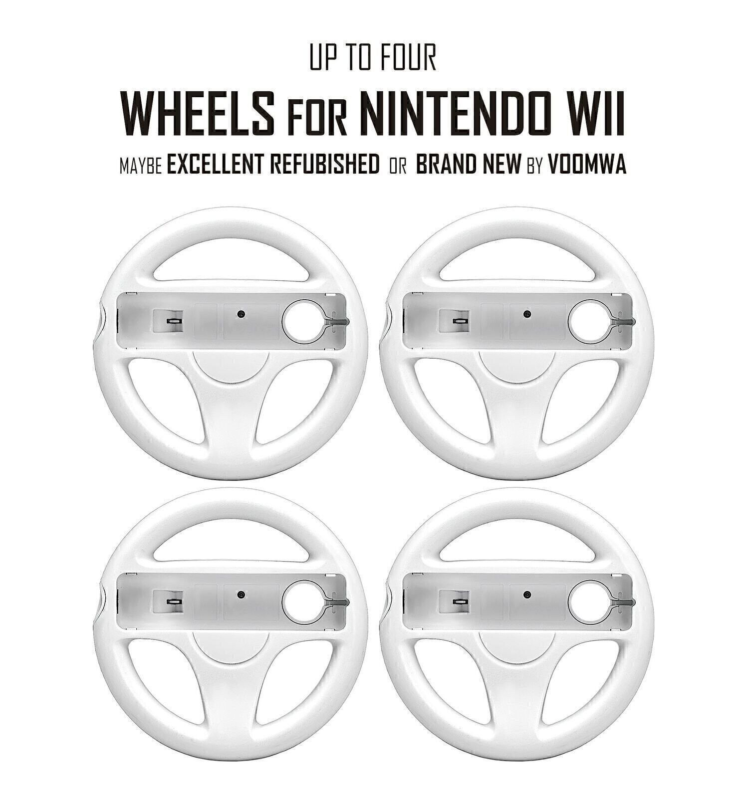 Nintendo Wii Console + HDMI + Mario Kart+ Pick 1-4 Voomwa Remotes, Wheels + USA