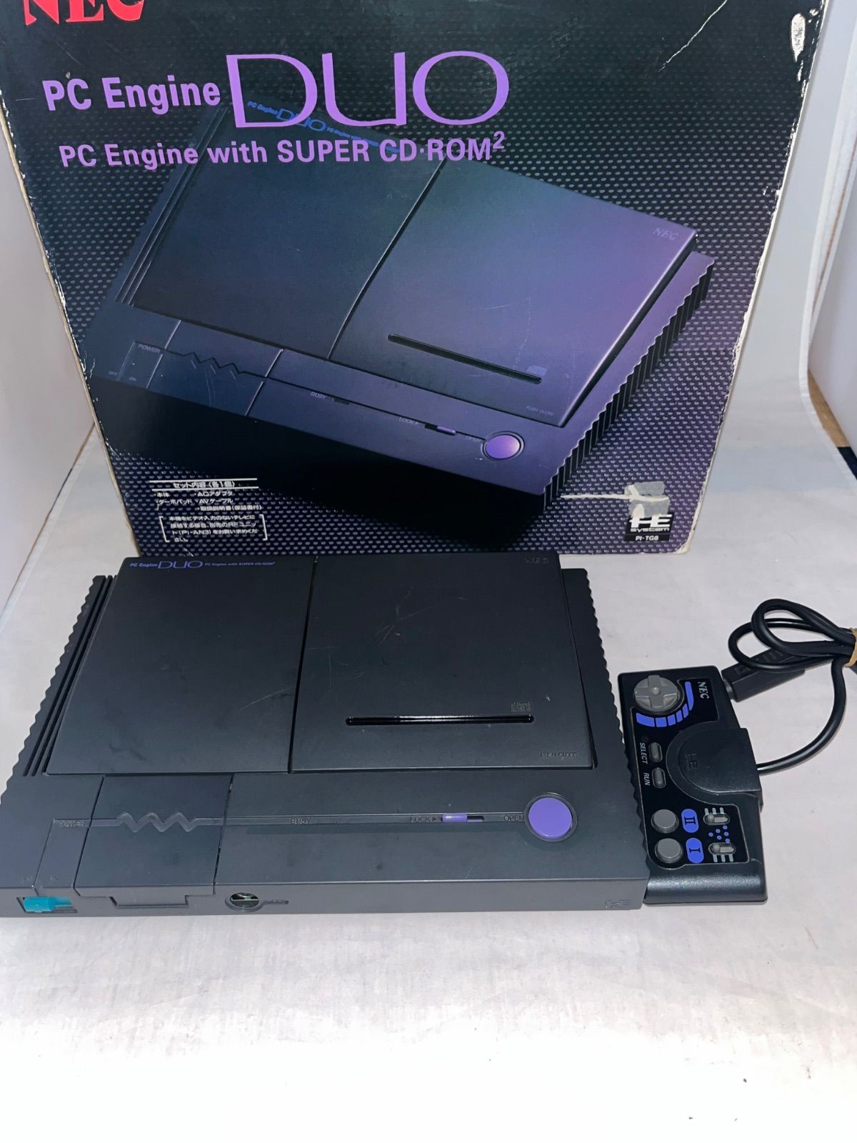 PC engine DUO console NEC Japan model game controller set s2251M