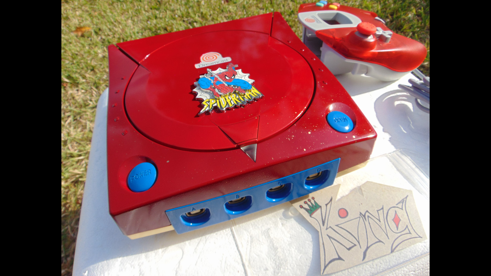 💙 SEGA Dreamcast HKT 3020 Home Console 🌟 red edition 💙 ✨ ❤️✨ ❤️ red leds