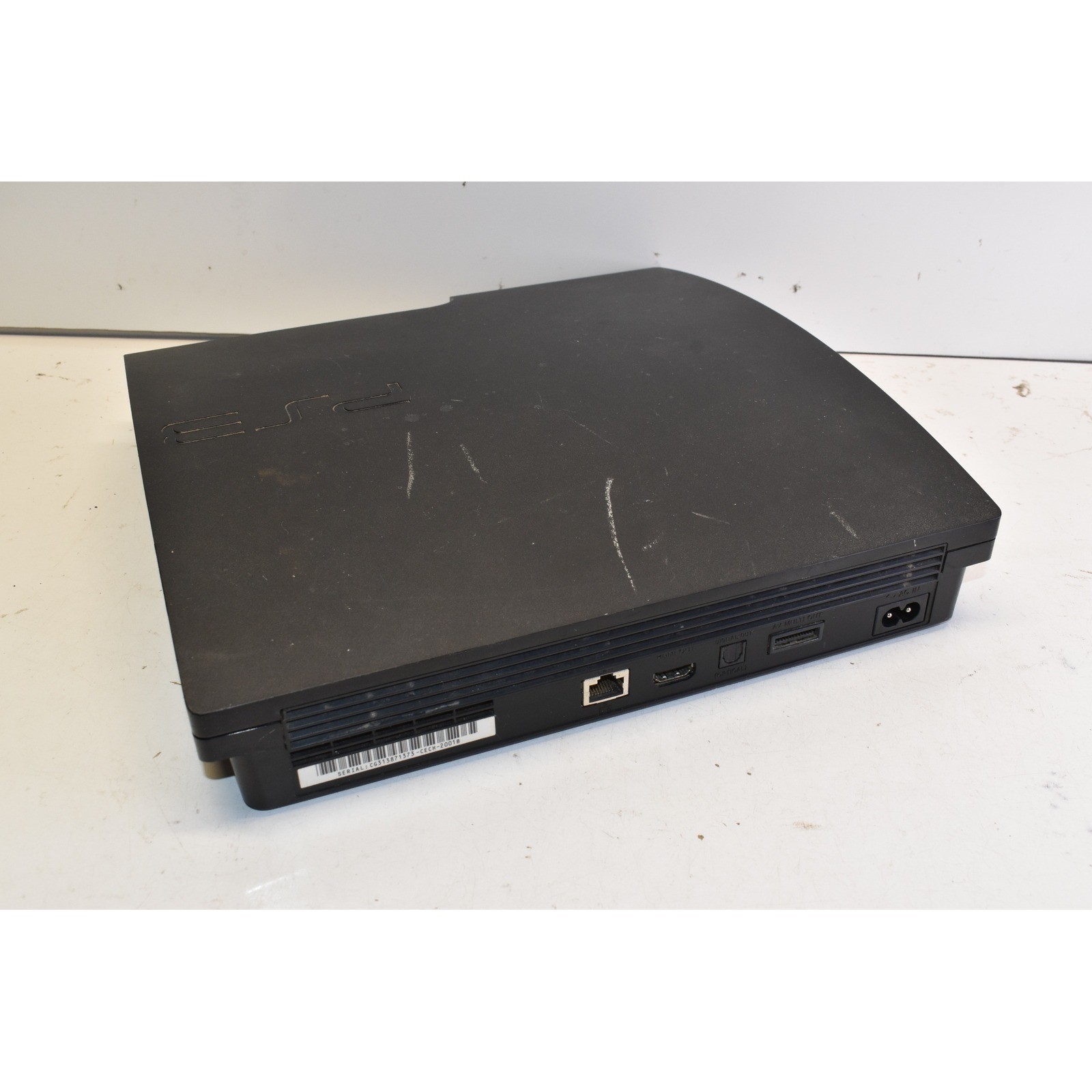 Sony PlayStation 3 Slim Black Console CECH-2001B For Parts Repair
