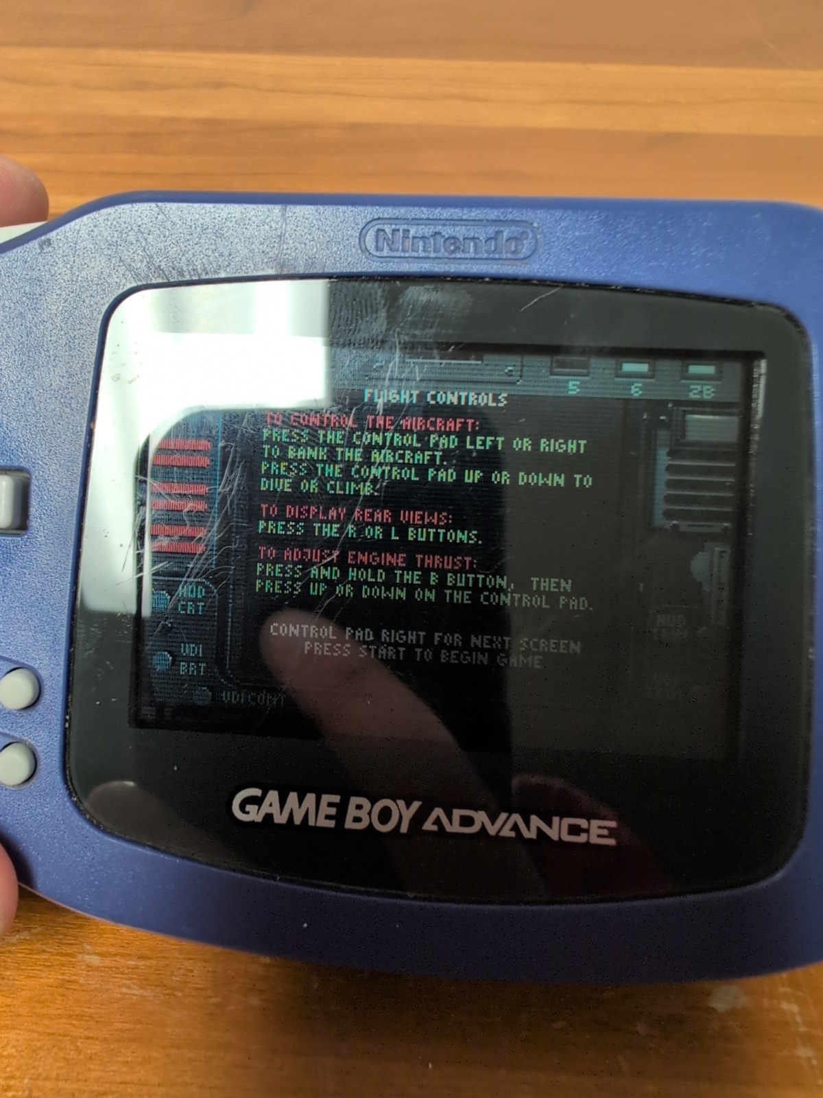 Nintendo Game Boy Advance Handheld System GBA Indigo Tested F-14 Cartridge Game