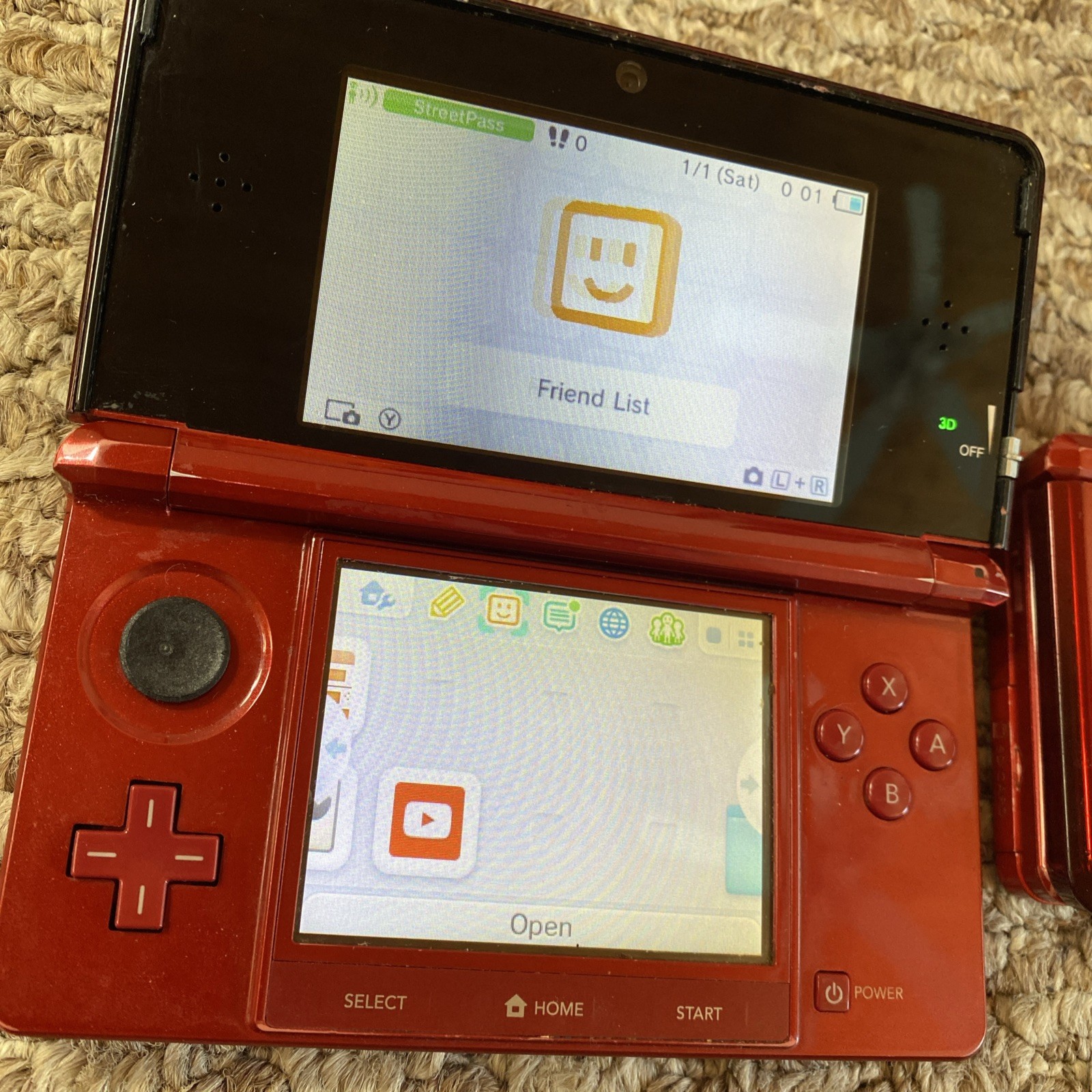 Red Black Nintendo 3ds CTR-001 Lot Of 2 Different Issues READ