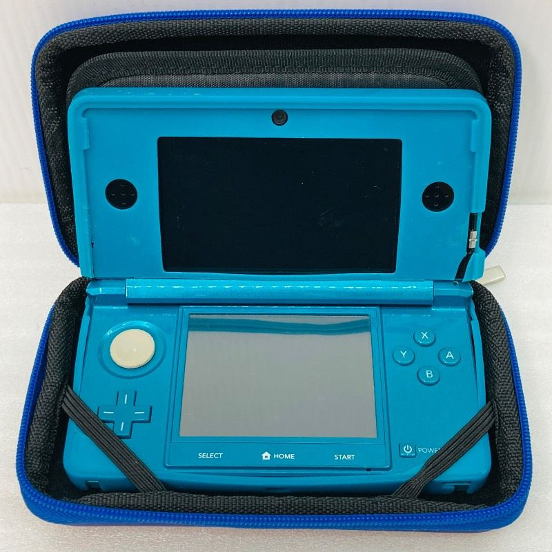 Nintendo 3DS Aqua Blue Handheld Console Charging Dock Bundle NTSC-J Japan 0155
