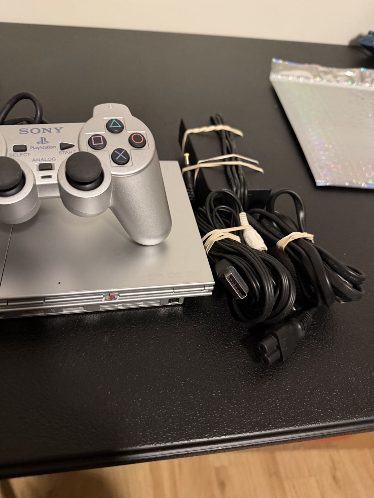Sony PlayStation 2 PS2 Slim Silver Console Complete. Tested Working