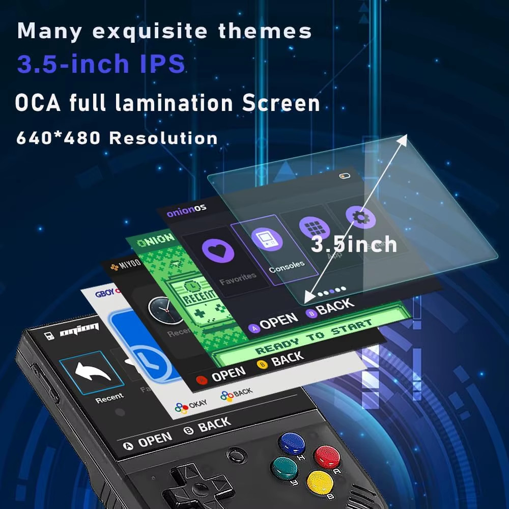 Mini plus Portable Retro Handheld Game Console 3.5-Inch IPS HD Screen Children’S