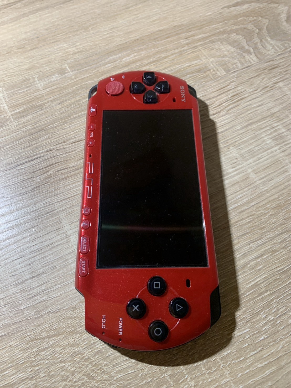 0870 Sony PlayStation PSP 3000 Red Black Normal TESTED